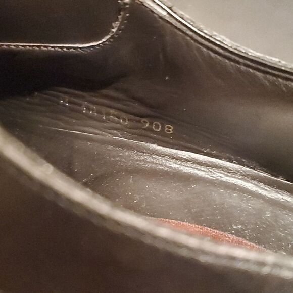 SOLD!!! MEZLAN Men's Black Leather Cap Toe Shoes - Size 13 - Picture 10 of 12